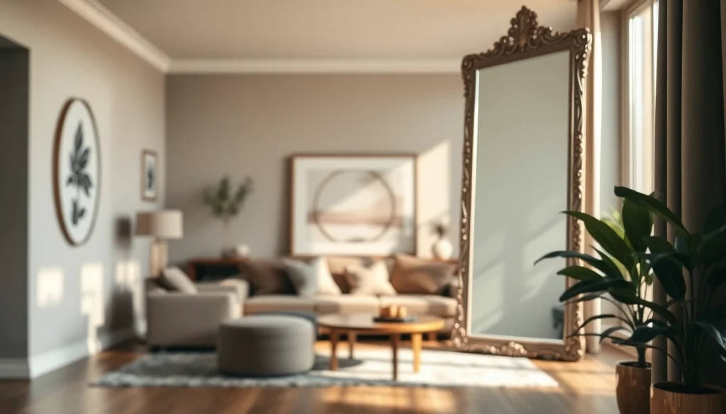 Enhance your decor with handmade mirrors from https://merithome.co.uk in a modern living space.