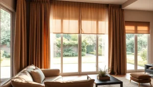 Verduisterende gordijnen transformeren de leefruimte met elegantie en stijl.