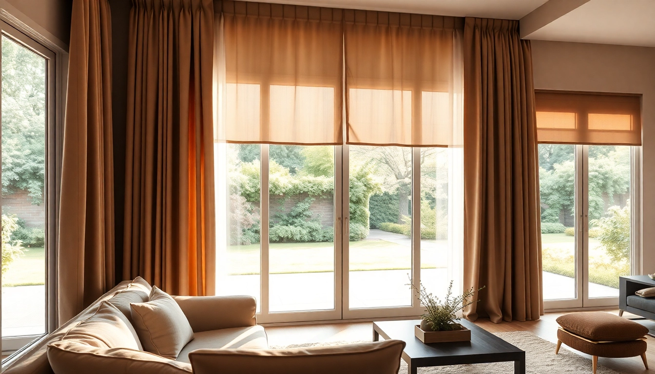 Verduisterende gordijnen transformeren de leefruimte met elegantie en stijl.