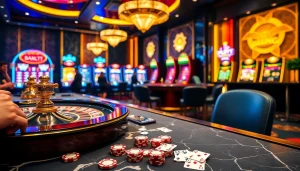 Engage with the idn slot experience at a vibrant casino table filled with excitement and action.