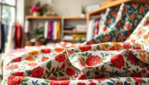 Bekijk hoogwaardige bedrukte katoenen stoffen met kleurrijke patronen en texturen.