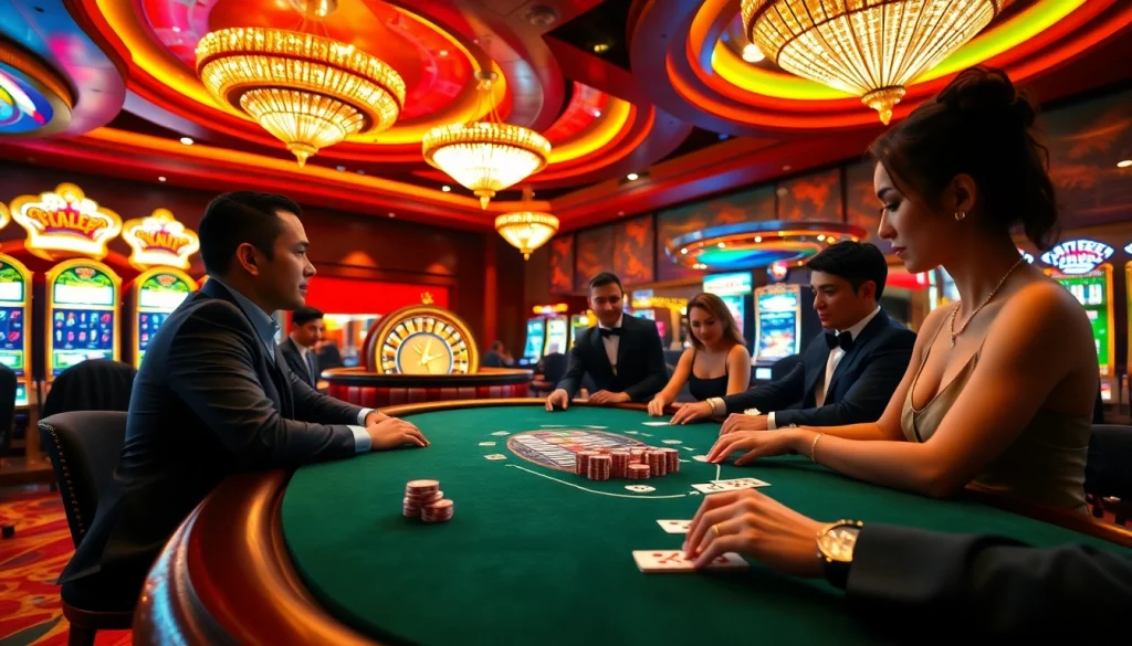 Experience the thrill of indoxxi with a high-stakes poker table at a luxurious casino scene.