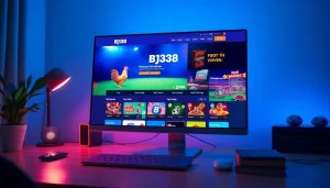 BJ38 digital betting platform showcasing vibrant online games and betting options.