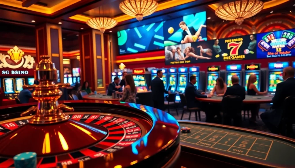 Engage in thrilling gameplay with free porn games showcased alongside a vibrant casino environment.