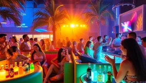 Engaging atmosphere at the Social club Lloret de Mar with lively patrons enjoying their time.