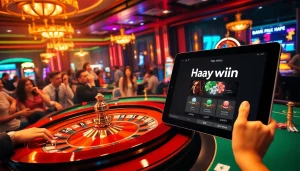 Experience exciting gameplay at Haywin casino with vibrant tables, slot machines, and engaging players.