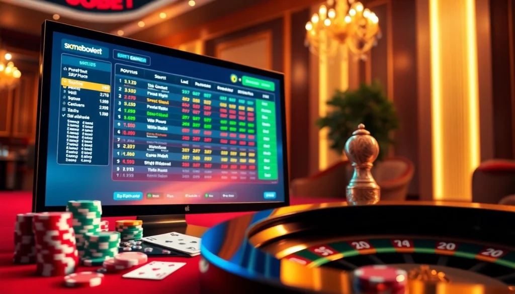 Place bets and enjoy winning odds on sbobet while navigating a luxurious online casino interface.