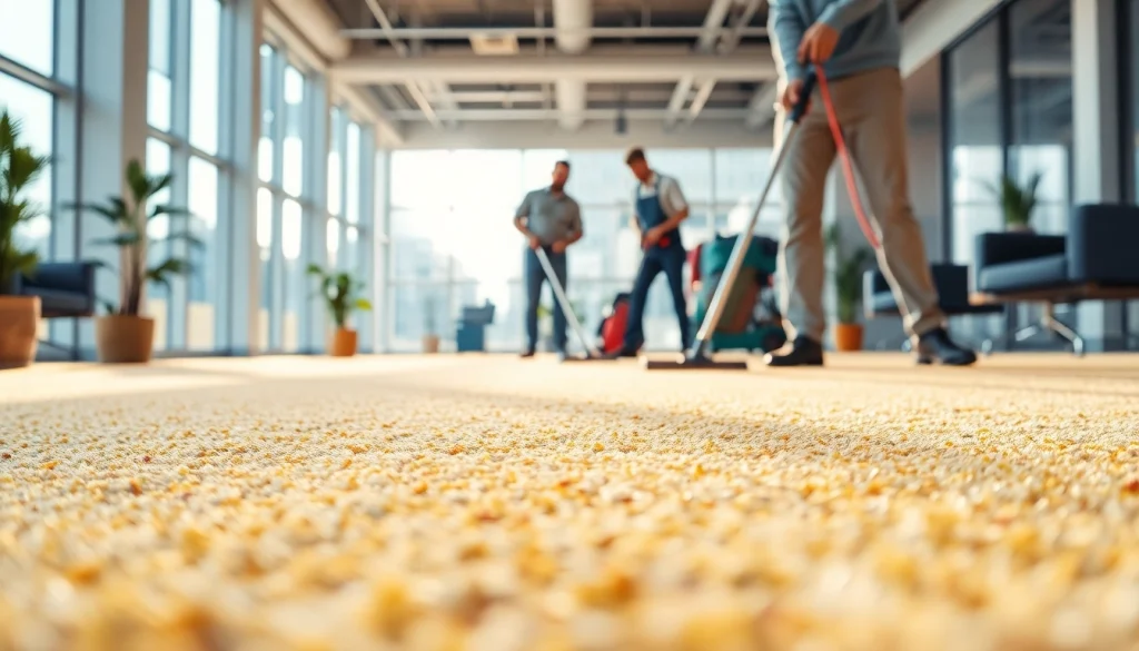 Experience exceptional commercial carpet cleaning service in a bright office environment.