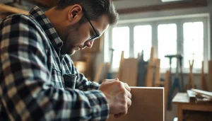 Enhancing carpentry skills through Carpentry Apprenticeship Near Me in a bright workshop.