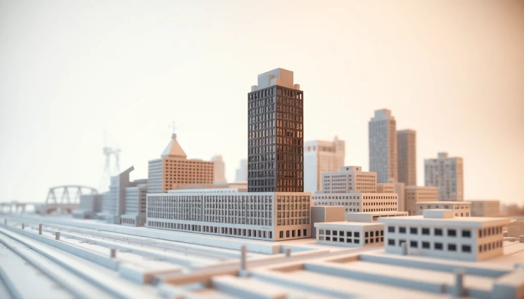 Detailierte Darstellung eines architekturmodellbau Duisburg in einem professionellen Studio.