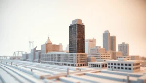 Detailierte Darstellung eines architekturmodellbau Duisburg in einem professionellen Studio.