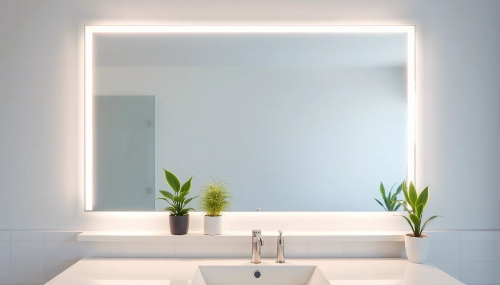 Illuminate your space with this stunning mirror with Lights, perfect for any modern bathroom design.