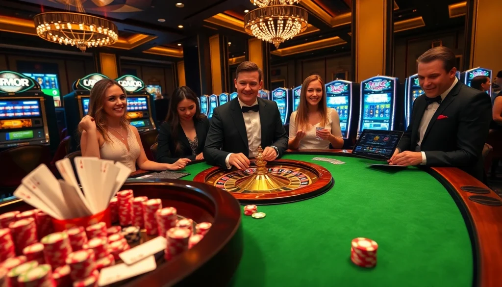 Engaging players at an MK8 casino table with poker chips and a roulette wheel.