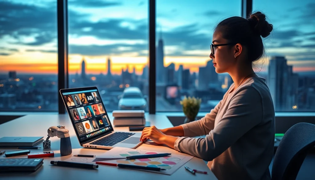 Experience the power of image to prompt ai in a vibrant design studio setting