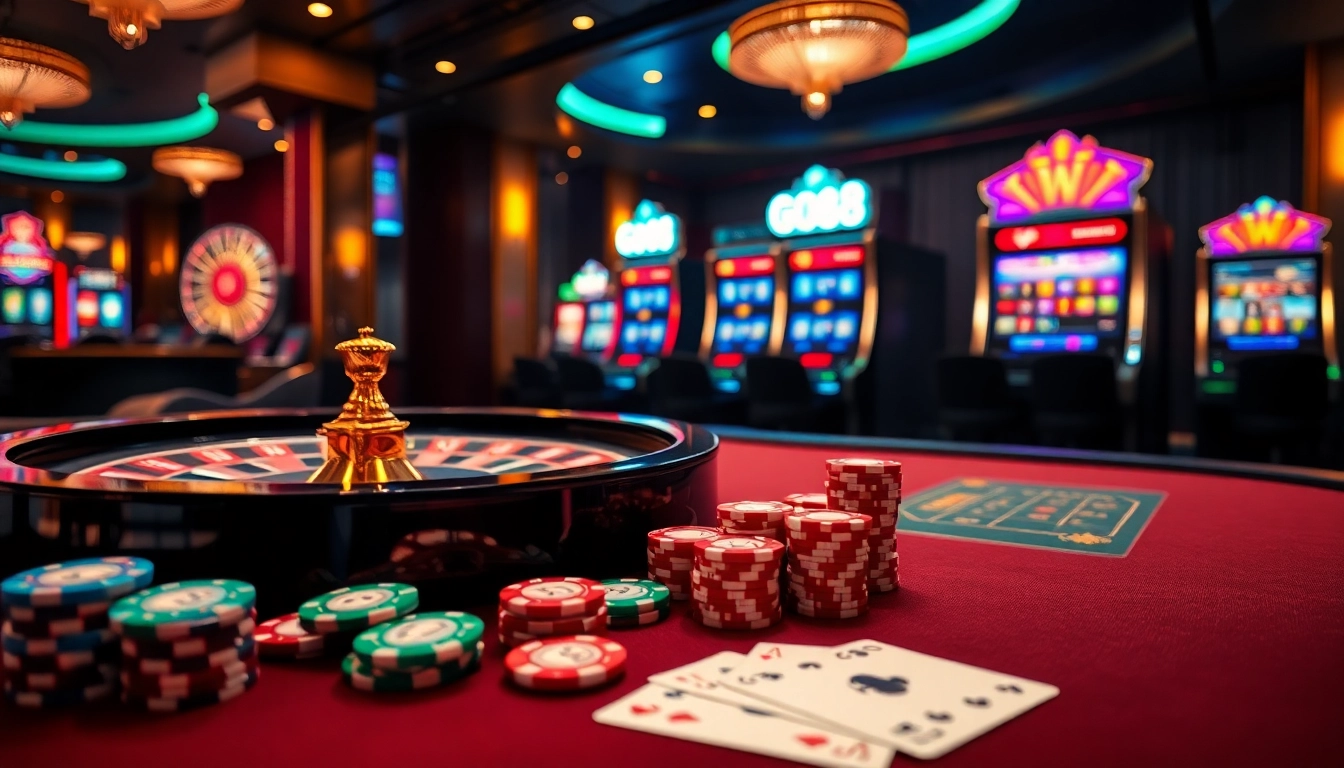 Engaging in vibrant gaming activities at Go88's modern online casino.