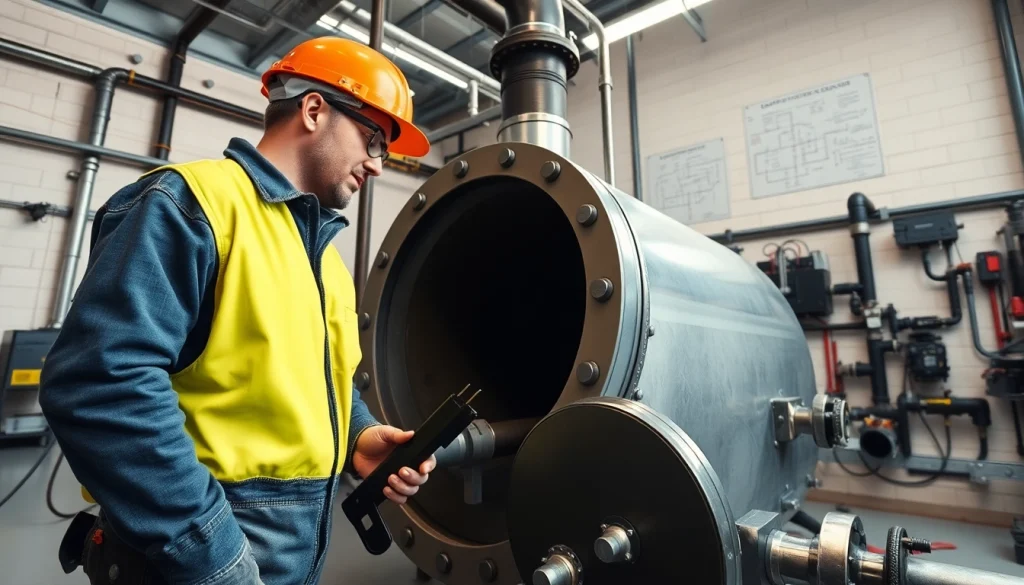 Engaged plumber demonstrating skills in plumbing apprenticeship within a workshop environment.