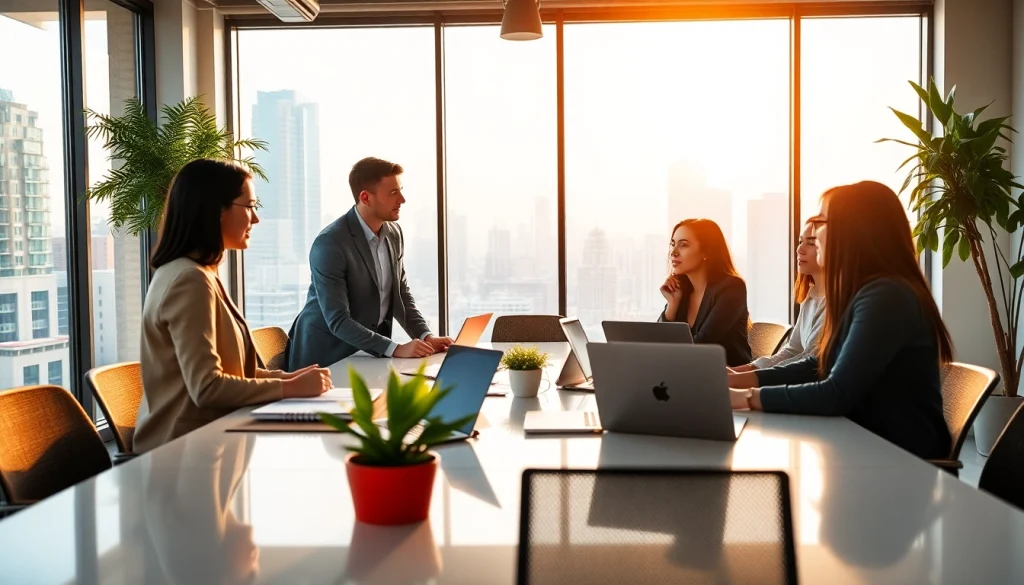 Dynamic session with a business coach los angeles facilitating growth and collaboration.