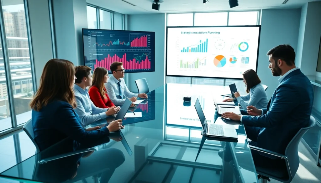 Individuals strategizing Acquisition Planning in a modern office setting.