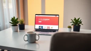 Showcase Brightet with an organized digital workspace highlighting productivity.