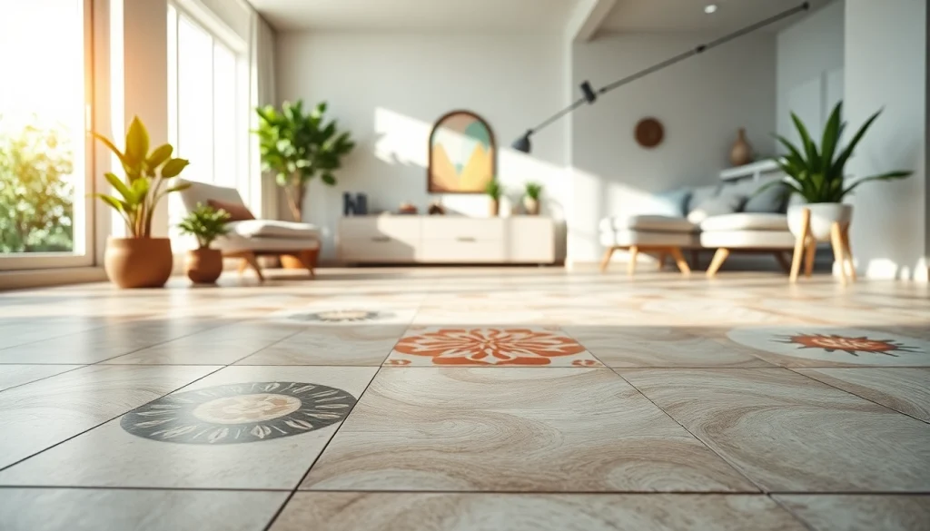 Arranging beautiful tile designs in a modern home for stylish decor.