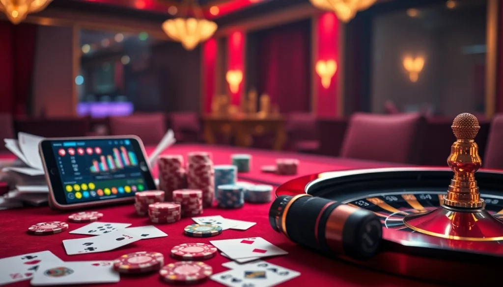 The luxurious casino scene showcasing vibrant poker chips and roulette wheel while highlighting MV 88's audio recording.