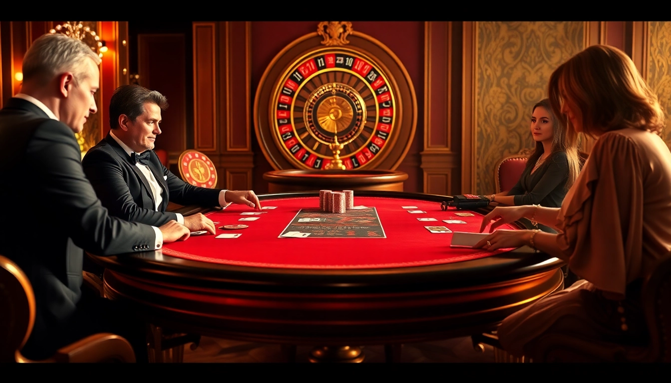 L'excitation au meilleur casino en ligne captive les joueurs dans un cadre de poker luxueux.