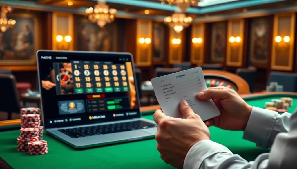 Engaging betting scene featuring af88.com with vibrant poker chips and a roulette wheel.