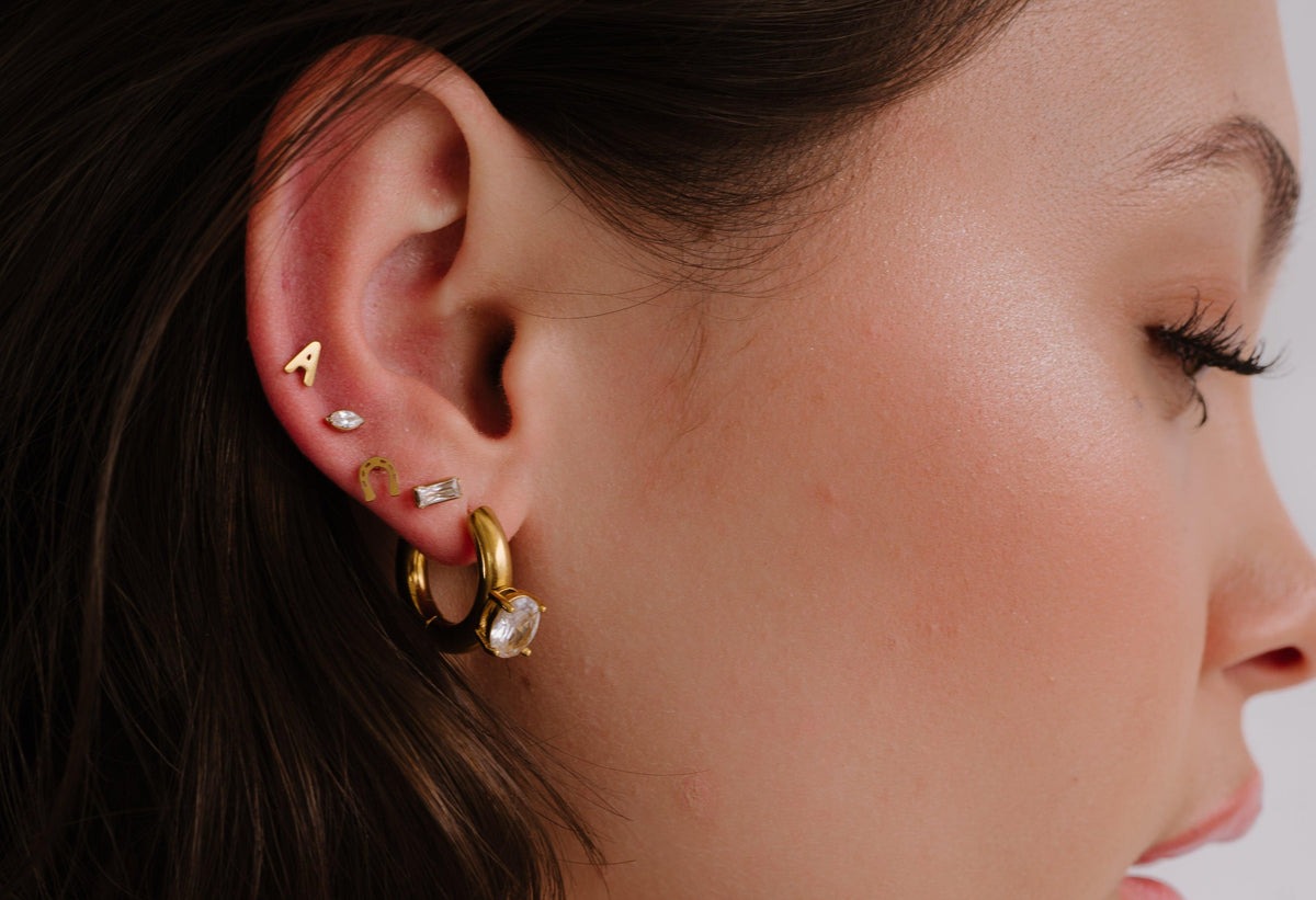 Real Gold Ear Piercing Jewelry | Echtes Gold-Ohrpiercing