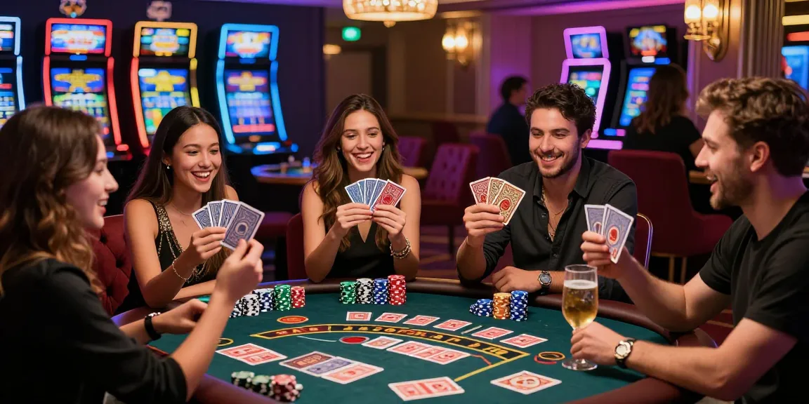 Experience the excitement of credit card casinos at https://scoarch.org.uk with friends celebrating their wins.