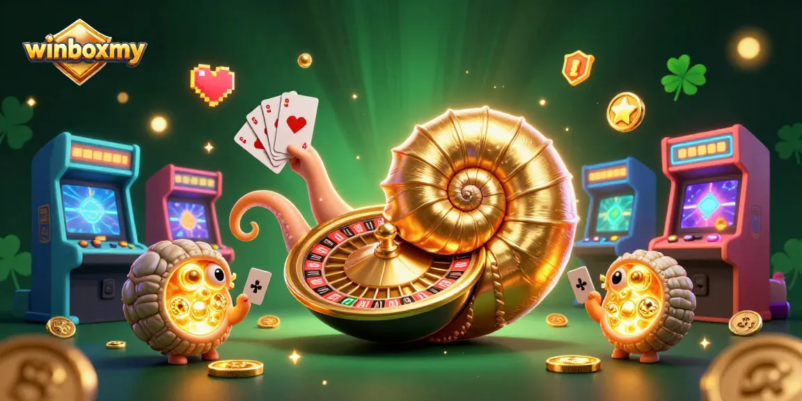 WinboxMY offers thrilling gameplay featuring a giant nautilus and vibrant casino elements.