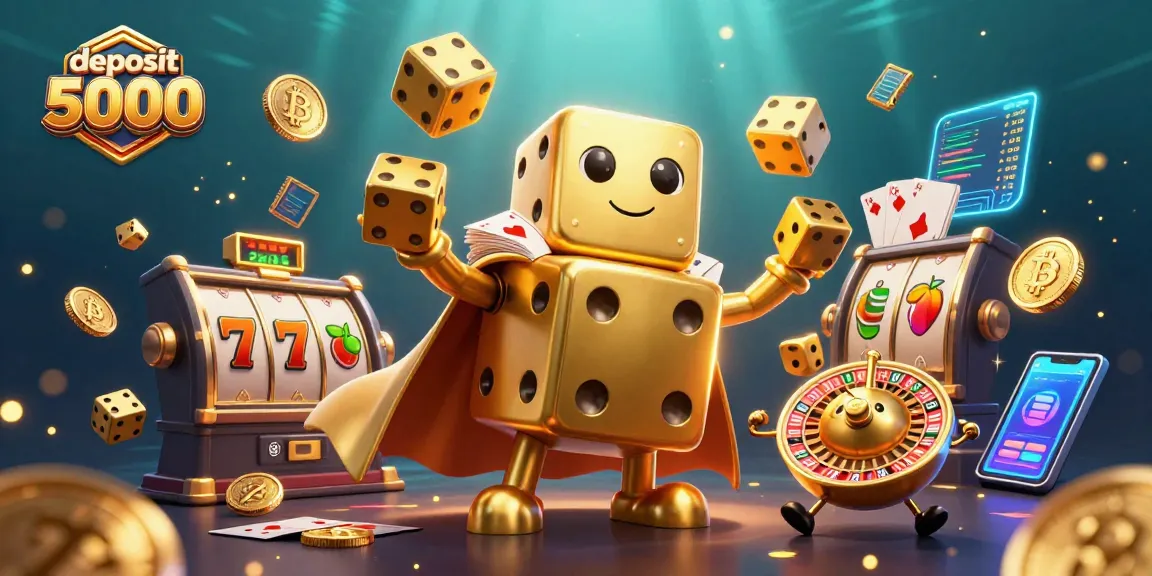 Experience the excitement of winning at deposit 5000 in this vibrant and dynamic casino illustration.