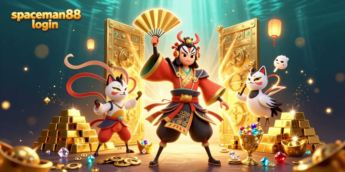 Experience dynamic gaming with spaceman88 login at this vibrant online casino illustration.